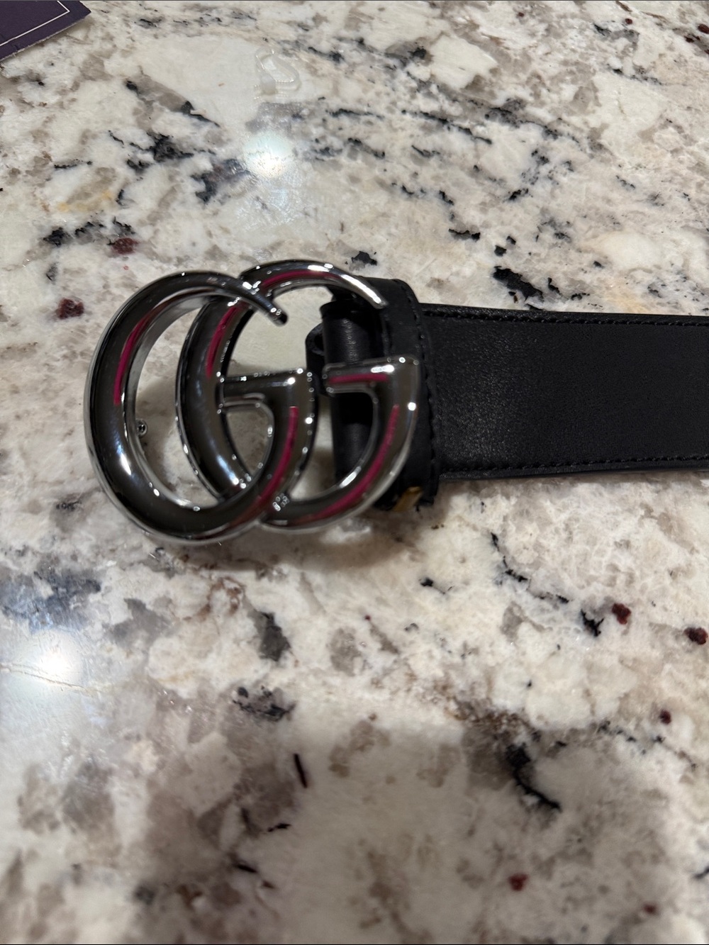 Black Women's  Belt with silver Buckle